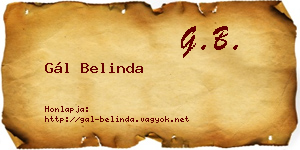 Gál Belinda névjegykártya